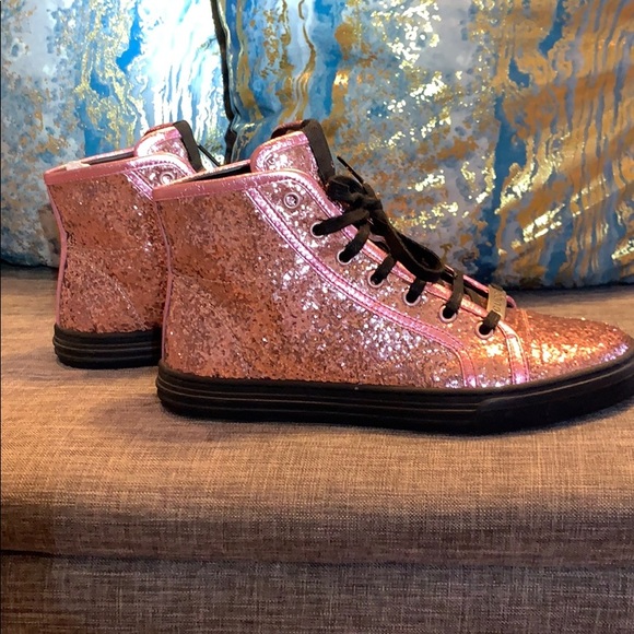 Pink Glitter Gucci Sneakers - Picture 5 of 7
